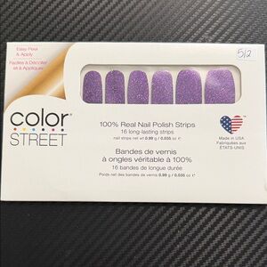 Color Street Purple Glitter Nail Strips - Ibiza nights